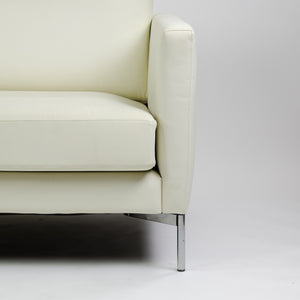 SOLD Knoll International Divina Settee Sofa by Piero Lissoni MINT! Ivory Leather