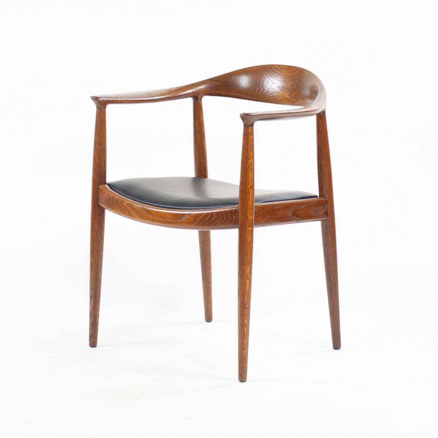 SOLD 12x Hans Wegner Round The Chair Johannes Hansen Denmark For Knoll Oak Armchairs