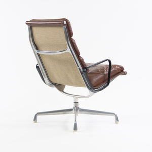 SOLD 1970's Museum Quality Eames Herman Miller Soft Pad Aluminum Lounge Chair Brown