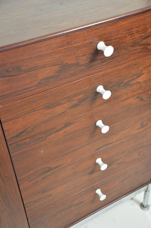 SOLD George Nelson Herman Miller Vintage Thin Edge Rosewood Credenza Cabinet Sideboard Bar