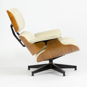 SOLD Herman Miller Eames Lounge Chair & Ottoman Walnut 670 671 Ivory Leather