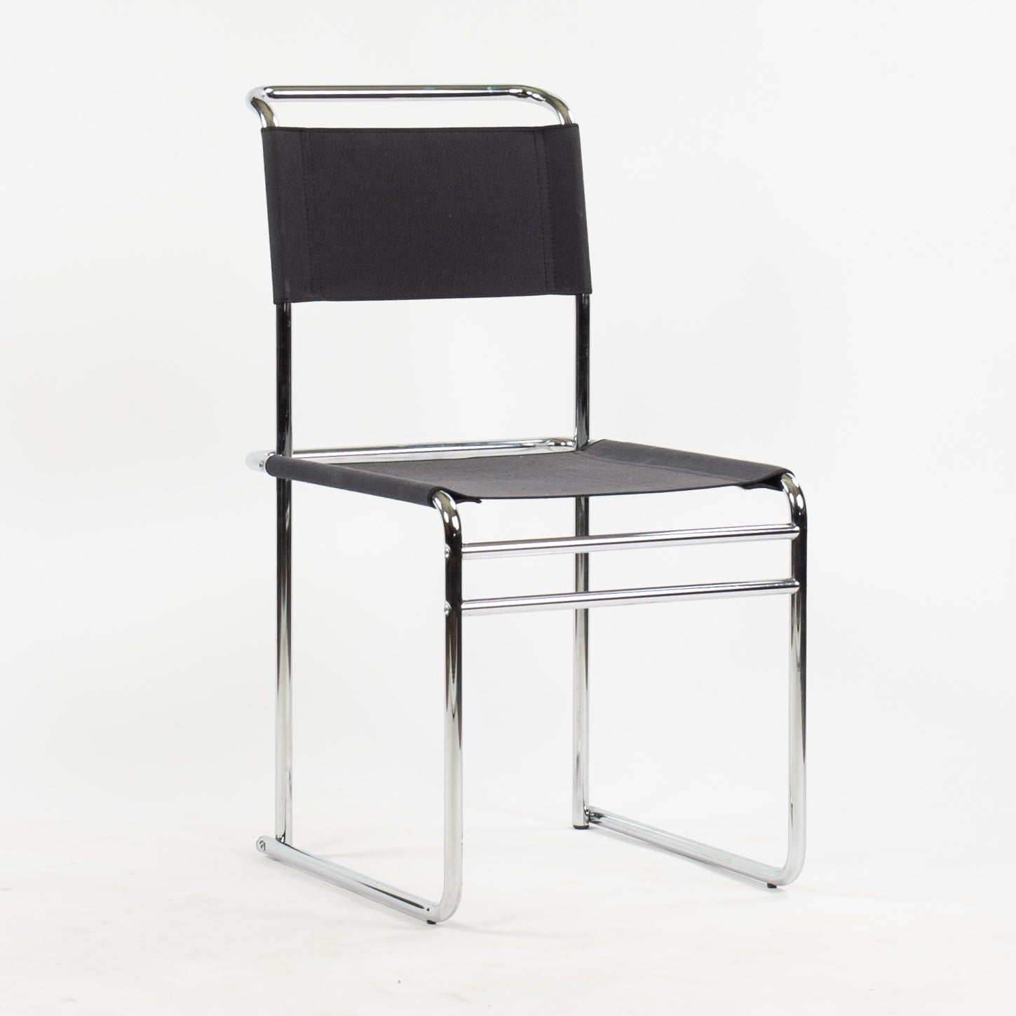 Marcel Breuer B5 Dining Chairs Chrome Canvas Bauhaus Tecta Thonet 1960s Set of Six