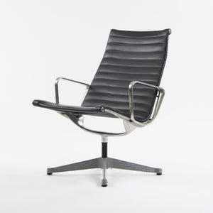 SOLD Eames Herman Miller Museum Quality Aluminum Group Lounge Chair Black Upholstery