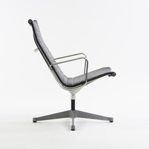 SOLD Eames Herman Miller Museum Quality Aluminum Group Lounge Chair Black Upholstery