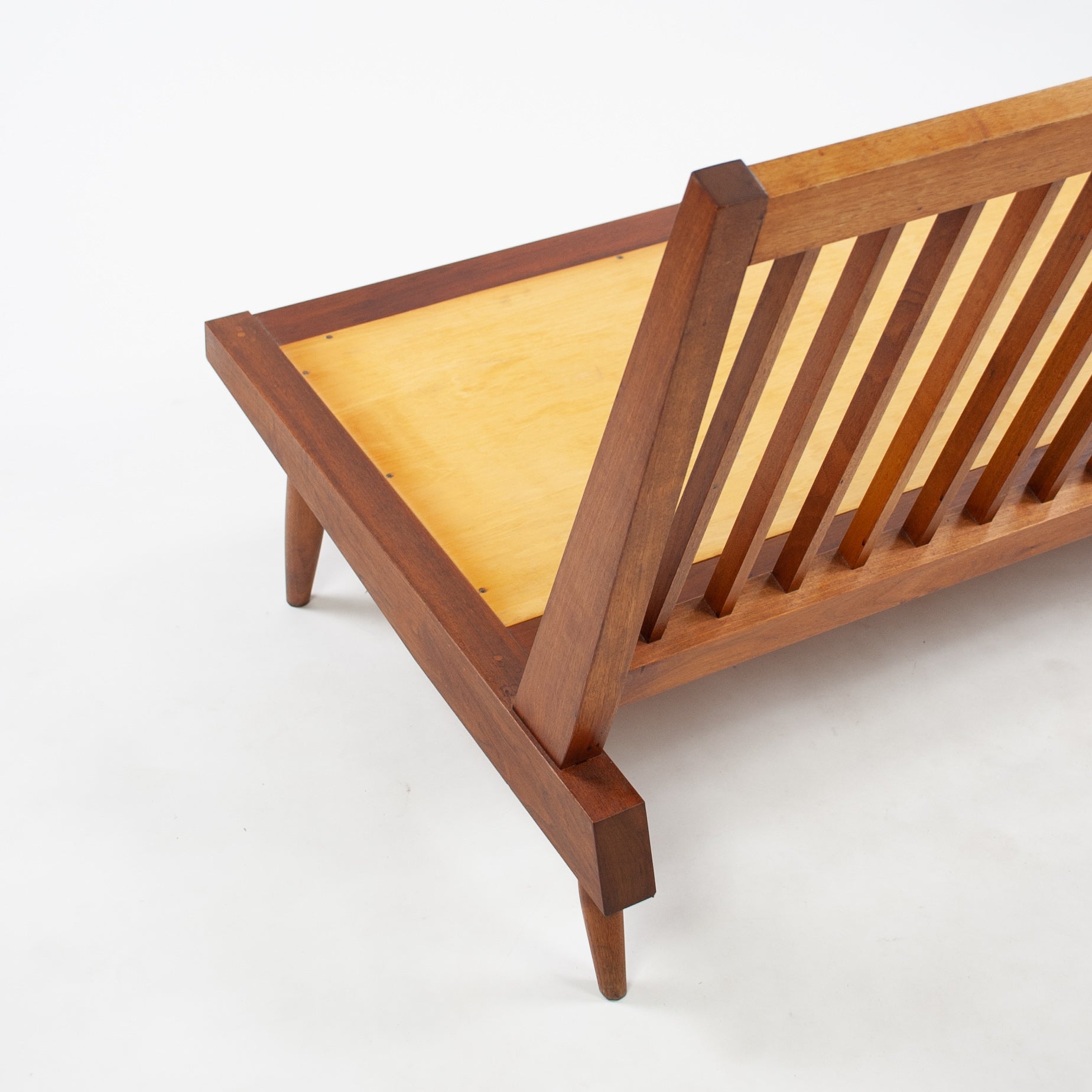 SOLD 1960's Original Vintage George Nakashima Studio Walnut Settee Loveseat