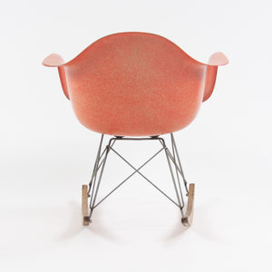 SOLD 1950's Eames Herman Miller RAR Armshell Fiberglass Red Orange Rocking Chair