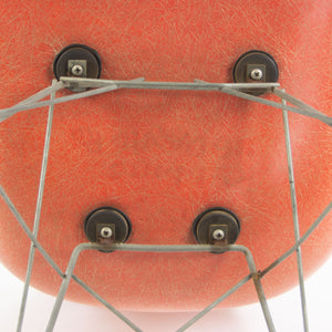 SOLD 1950's Eames Herman Miller RAR Armshell Fiberglass Red Orange Rocking Chair