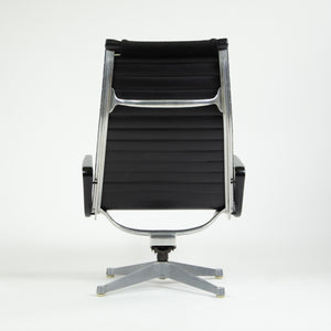 SOLD Museum Quality Eames Herman Miller Aluminum Group Lounge Chair, Black Upholstery