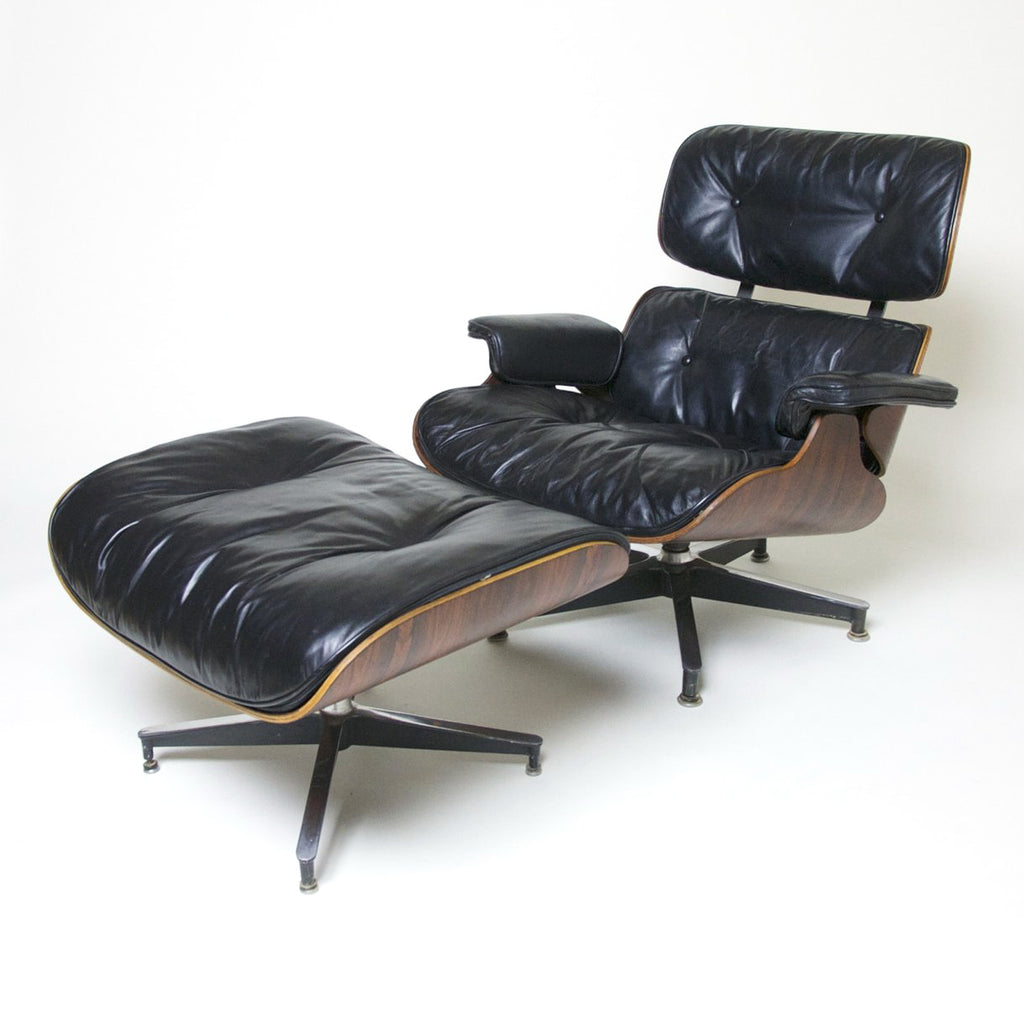 SOLD Early Herman Miller Eames Lounge Chair & Ottoman Rosewood 670 671