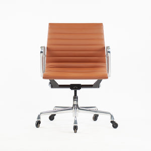 SOLD Herman Miller Eames Low Aluminum Group Management Desk Chair Cognac Leather 2010
