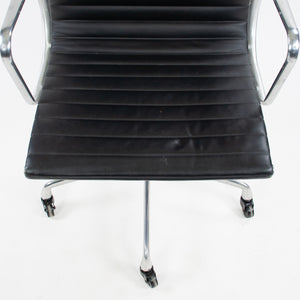 SOLD Herman Miller Eames 2008 Leather High Executive Aluminum Group Desk Chair Black