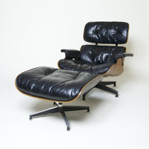 SOLD 1956 Herman Miller Eames Lounge Chair & Ottoman Rosewood with Boot Glides 670 671