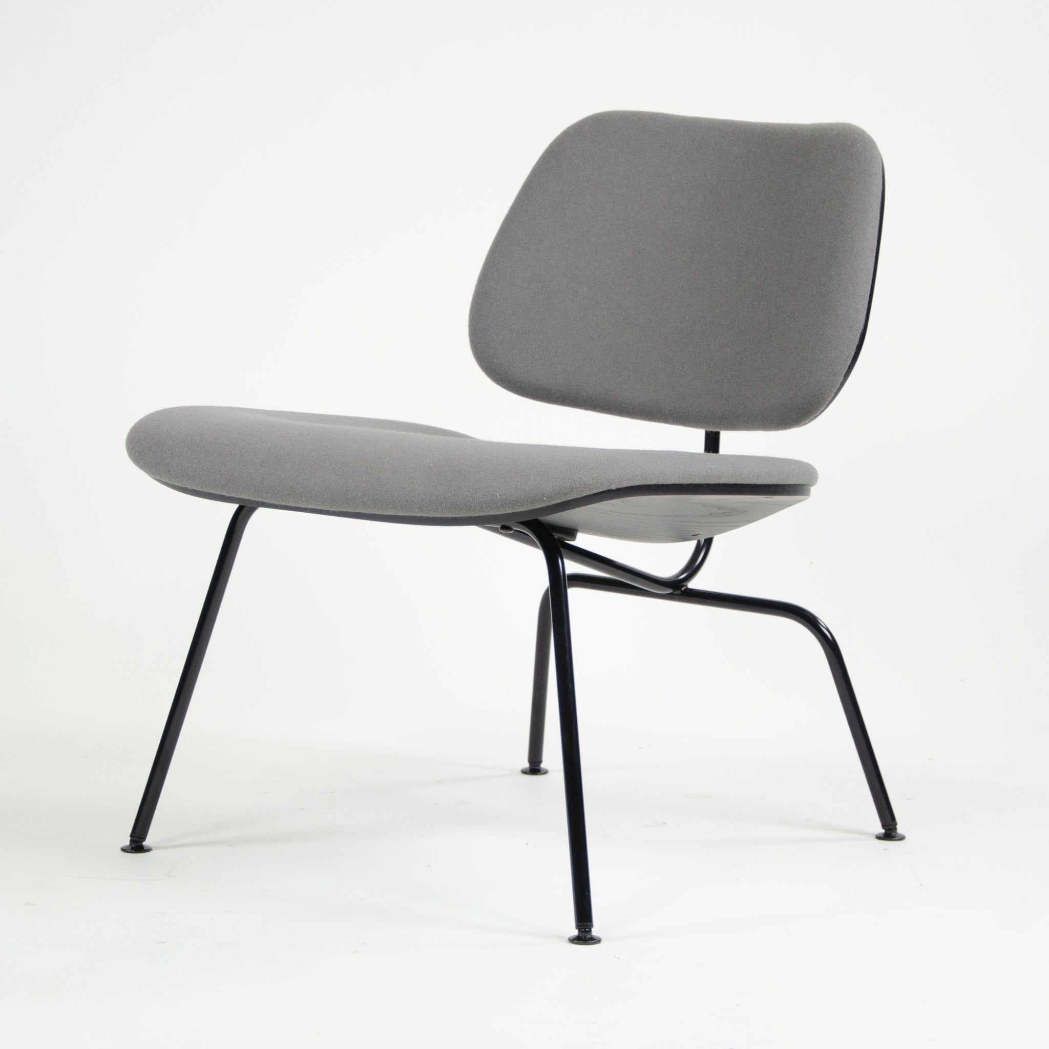 SOLD Herman Miller Eames Gray Fabric Black Wood LCM Lounge Chair Metal 2015