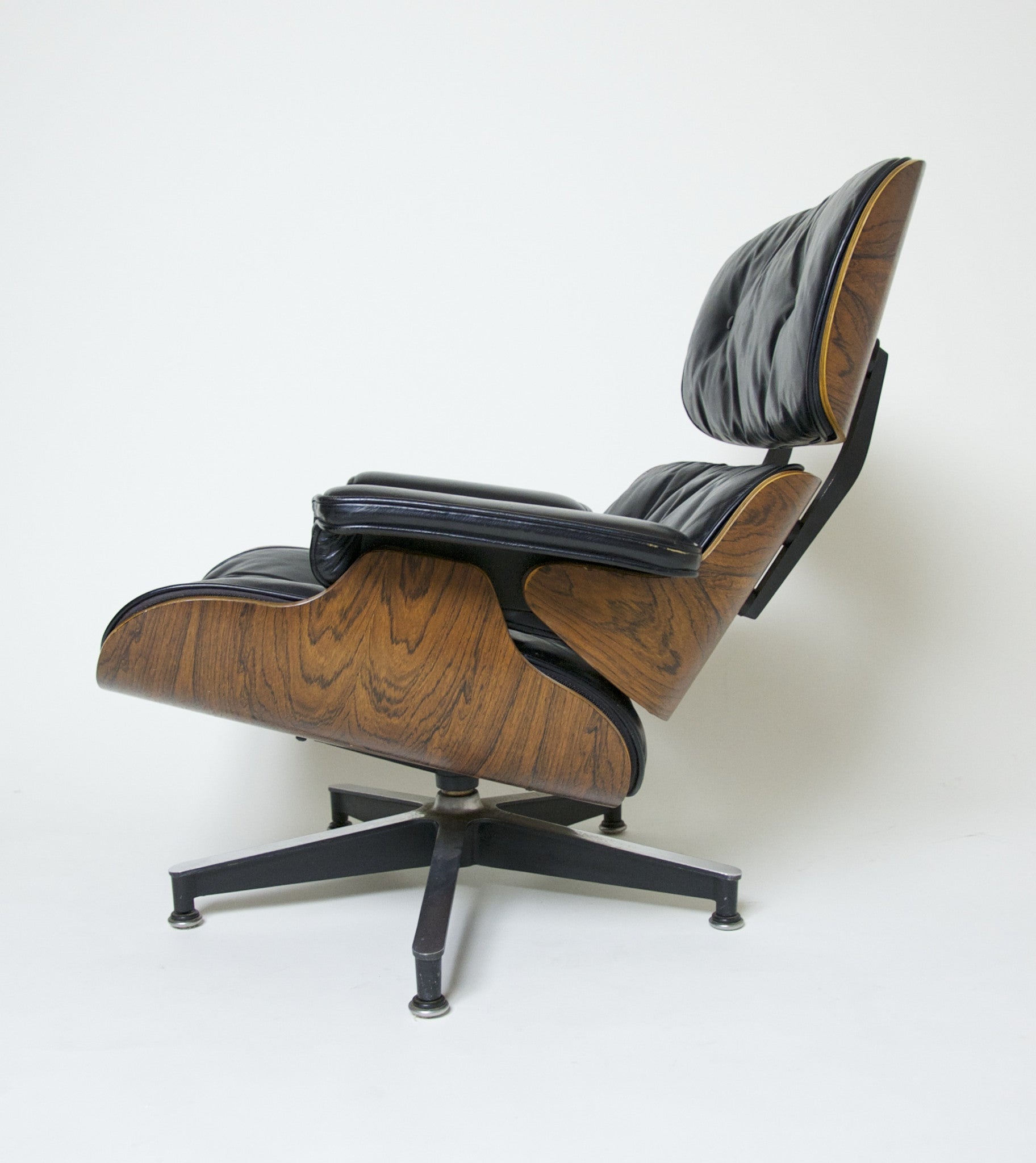 SOLD 1956 Herman Miller Eames Lounge Chair & Ottoman Rosewood with Boot Glides 670 671
