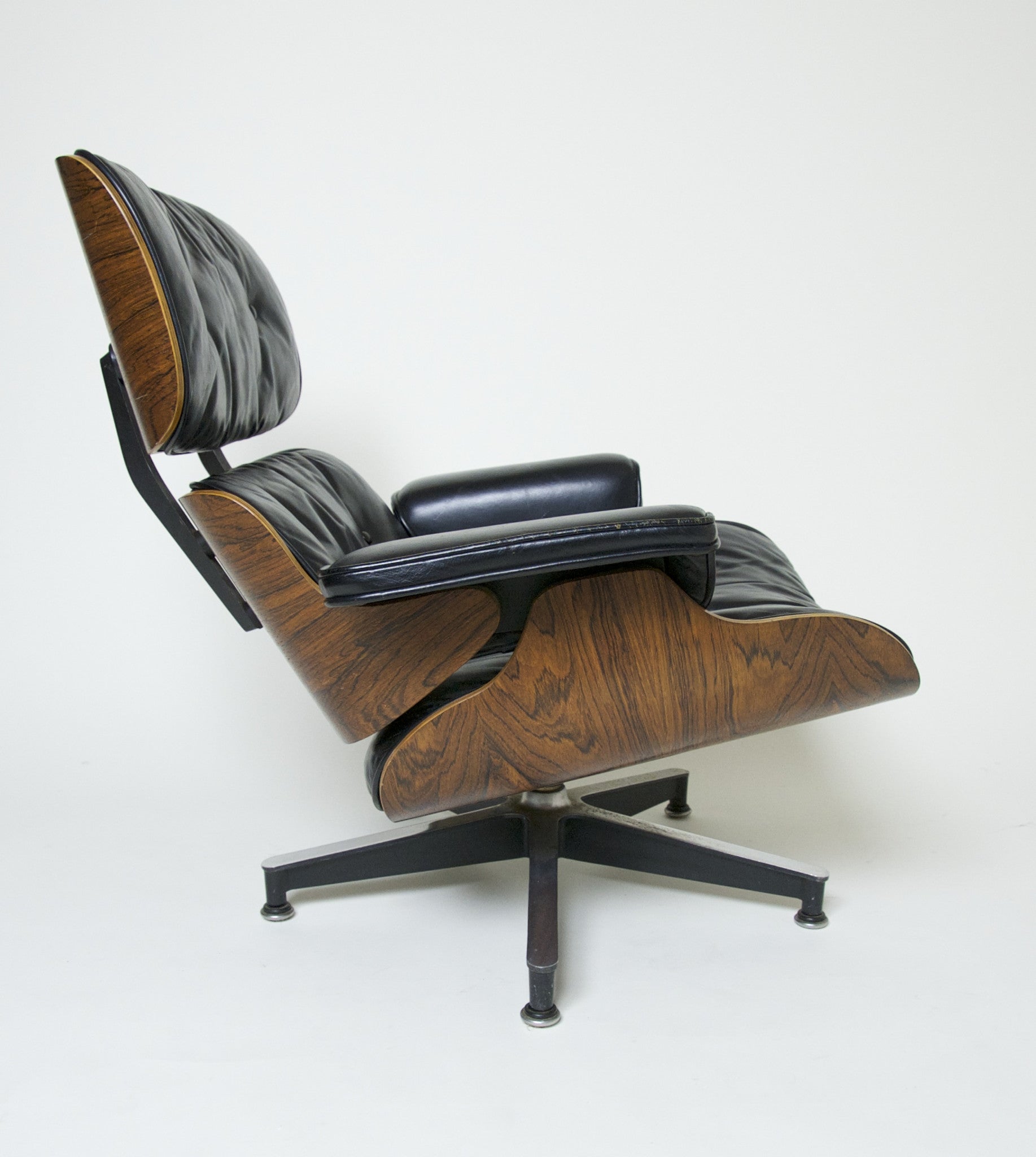 SOLD 1956 Herman Miller Eames Lounge Chair & Ottoman Rosewood with Boot Glides 670 671
