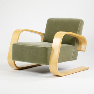 SOLD Mid 2000's Modernica Artek Alvar Aalto 400 Tank C Chair Fabric Upholstery