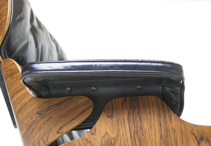 SOLD 1956 Herman Miller Eames Lounge Chair & Ottoman Rosewood with Boot Glides 670 671