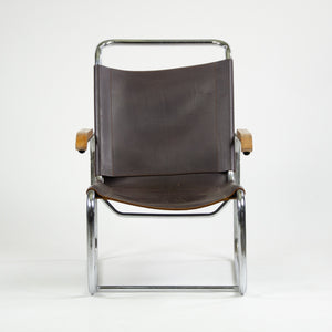 SOLD 1960's Marcel Breuer B35 Leather Lounge Chair Knoll International Thonet Stendig