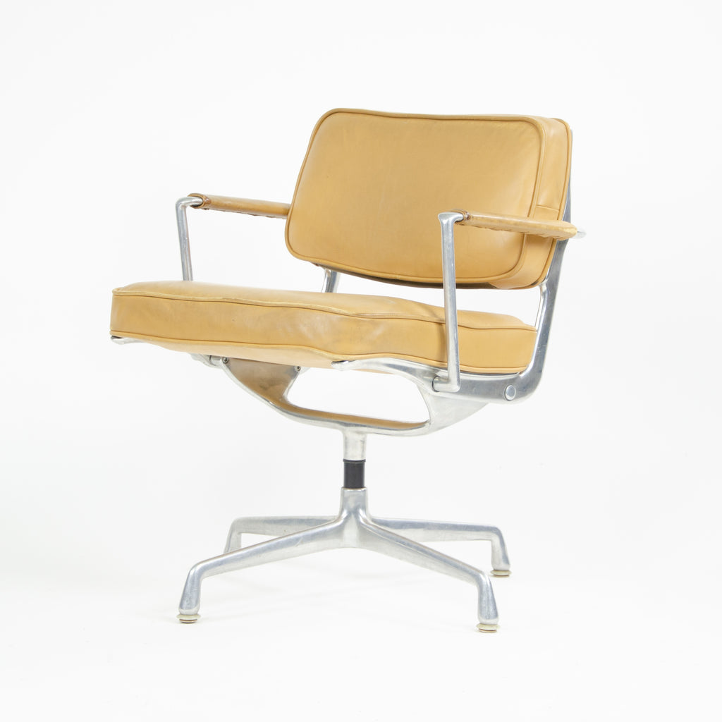 SOLD 1968 Eames Herman Miller Intermediate Aluminum Chair Leather Exceptionally Rare