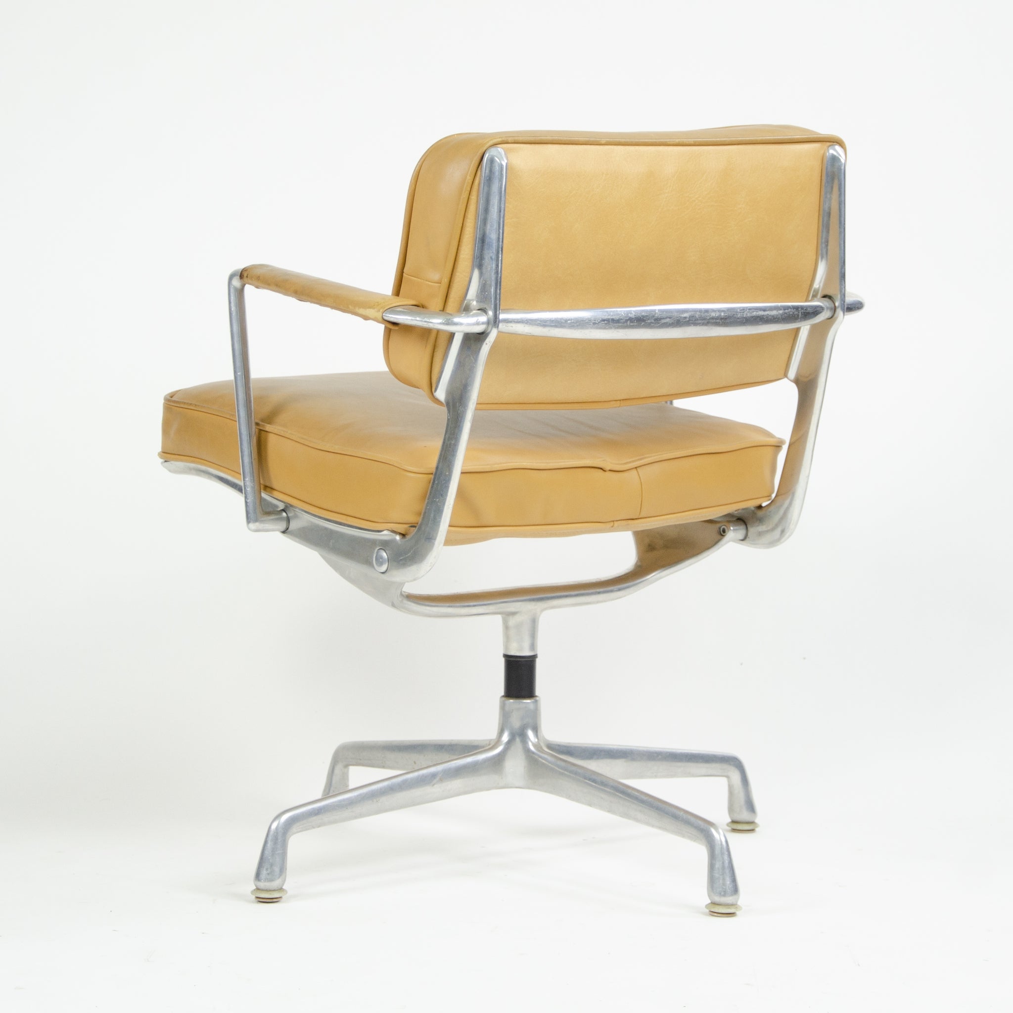 SOLD 1968 Eames Herman Miller Intermediate Aluminum Chair Leather Exceptionally Rare