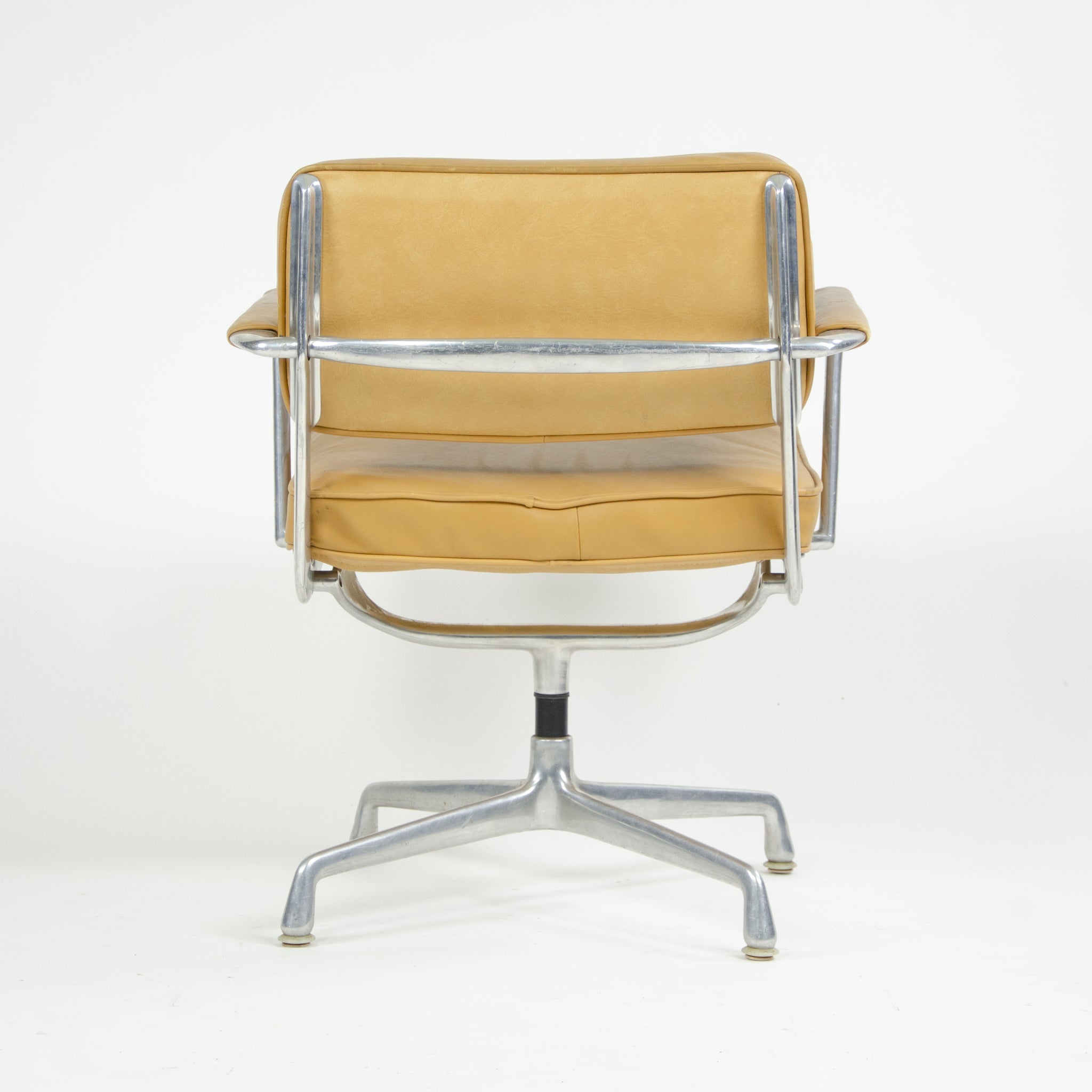 SOLD 1968 Eames Herman Miller Intermediate Aluminum Chair Leather Exceptionally Rare