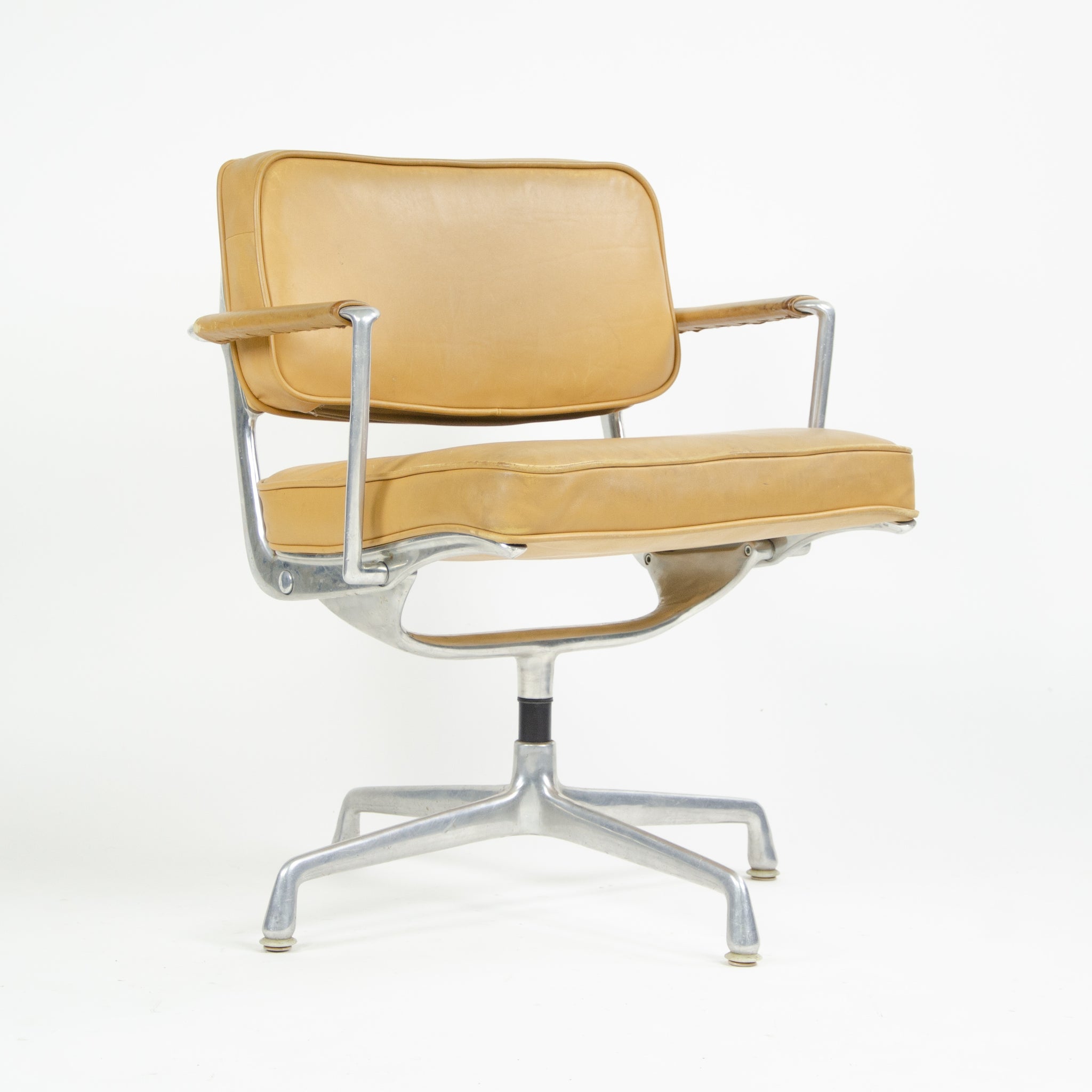 SOLD 1968 Eames Herman Miller Intermediate Aluminum Chair Leather Exceptionally Rare