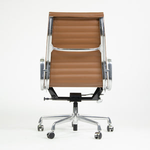 SOLD Herman Miller Eames 2015 Leather High Executive Aluminum Group Desk Chair Brown