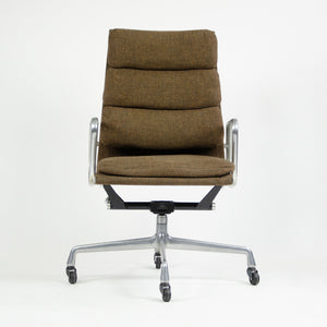 SOLD Herman Miller Eames Vintage Fabric High Back Soft Pad Aluminum Chair 1980's