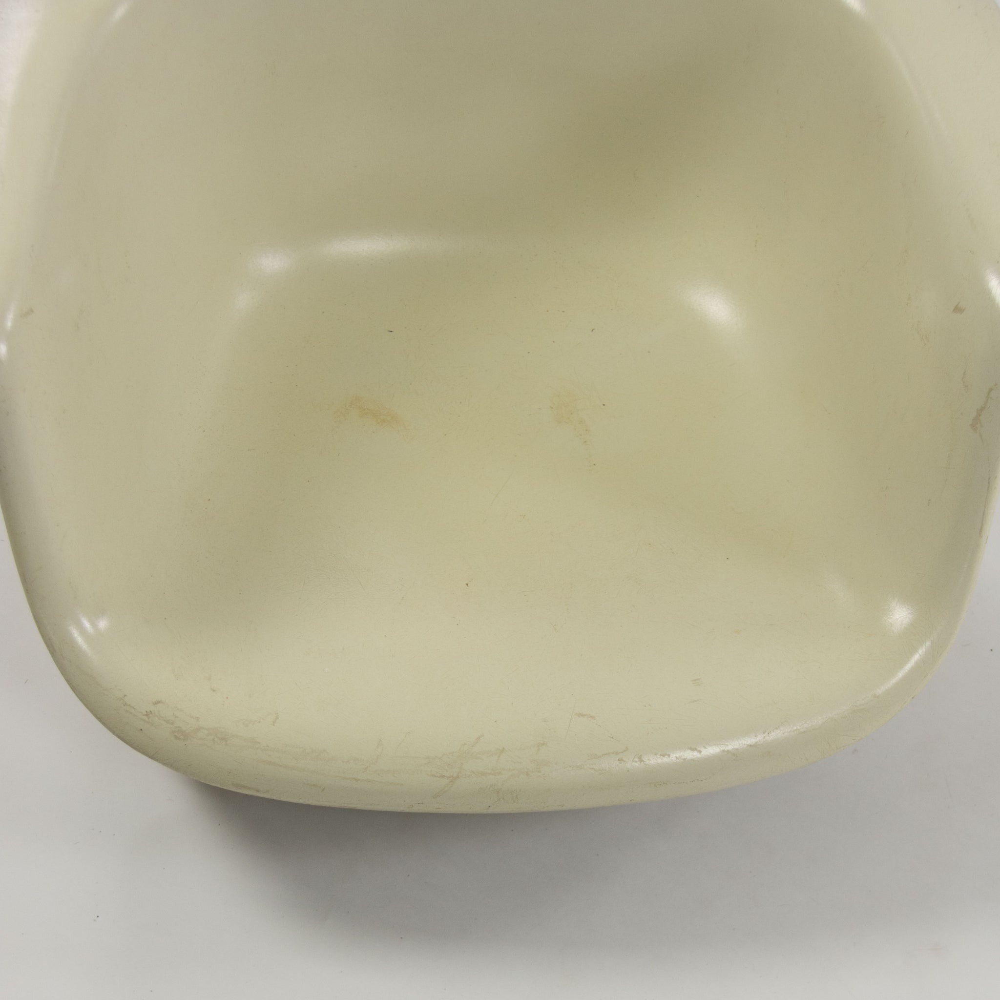 SOLD 1950's Set of Eight Eames Herman Miller Armshell Chairs Fiberglass Upper Stack, Ivory