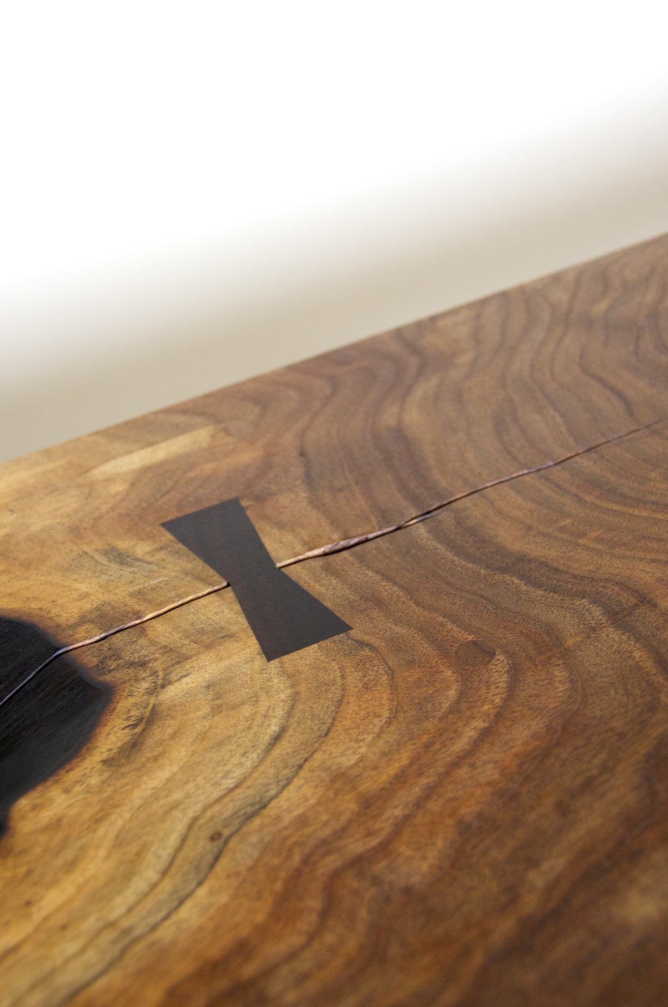 SOLD Authentic George Nakashima Studio Mira Nakashima Hanging 2-Drawer Shelf Black Walnut