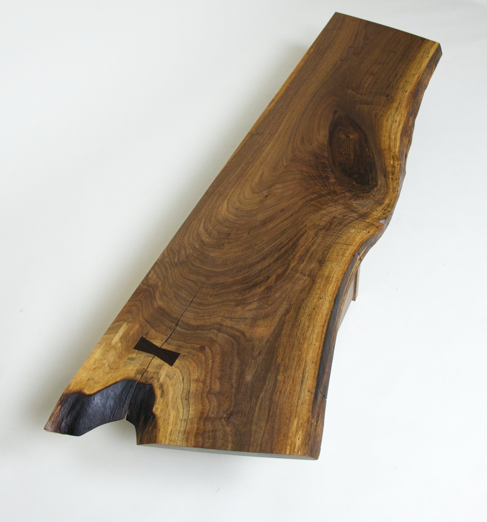 SOLD Authentic George Nakashima Studio Mira Nakashima Hanging 2-Drawer Shelf Black Walnut
