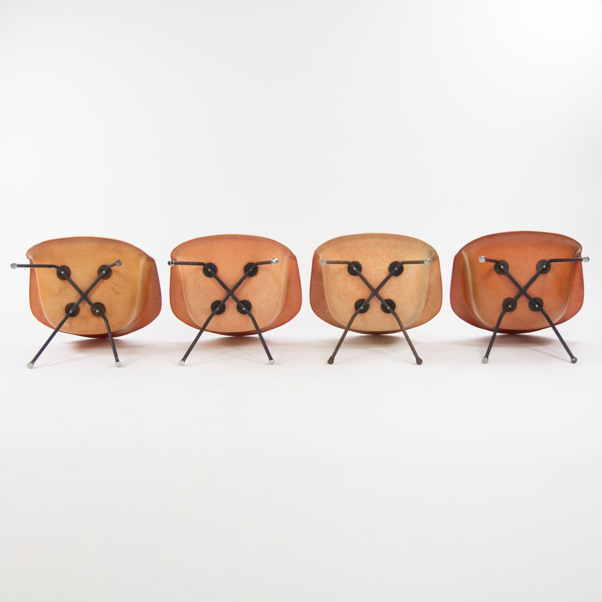 SOLD 1954 Set of Four Eames Herman Miller Zenith LAX Lounge Chair Armshell Fiberglass