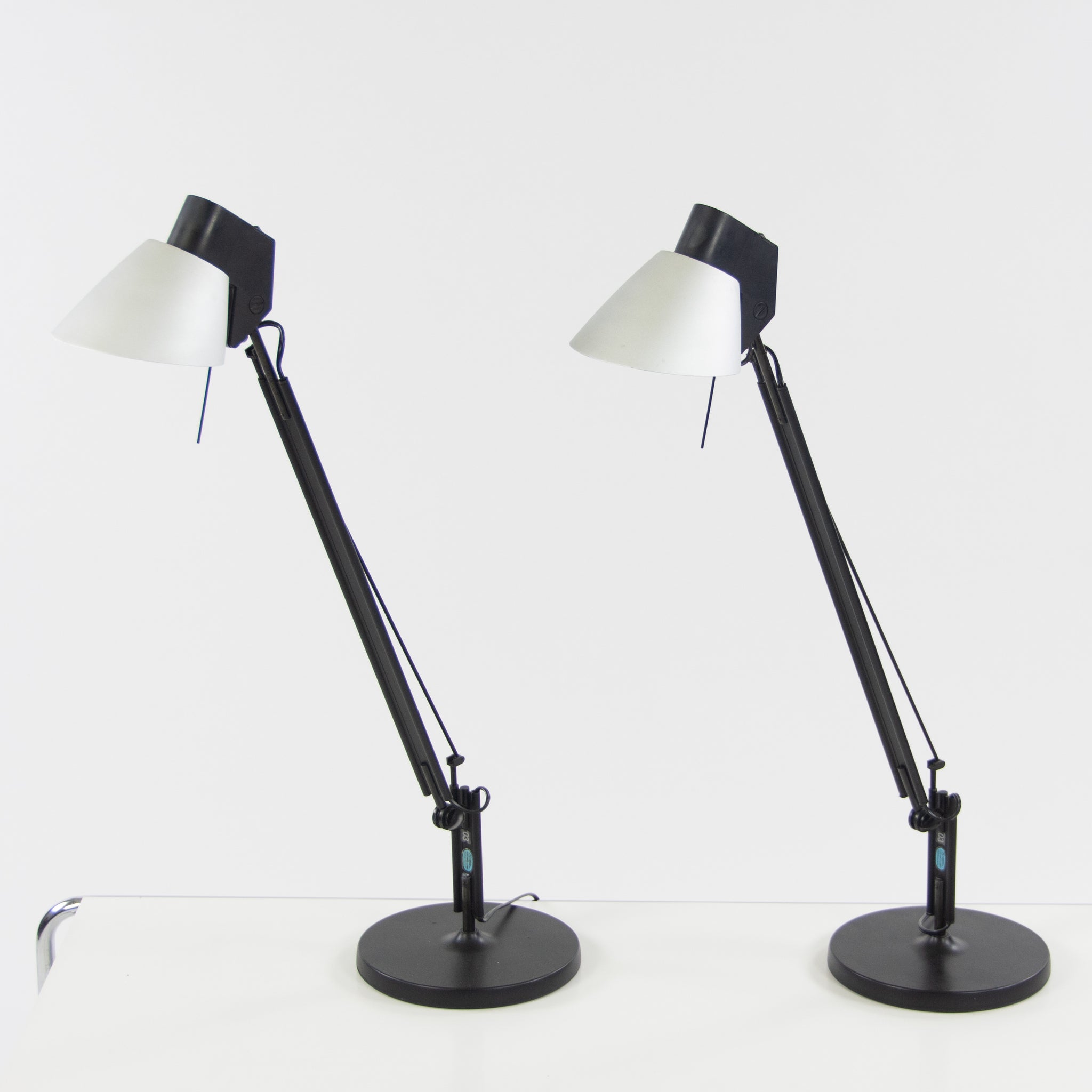Mario Barbaglia and Marco Colombo Vintage Italiana Luce Mod Studio Table Lamp 2x