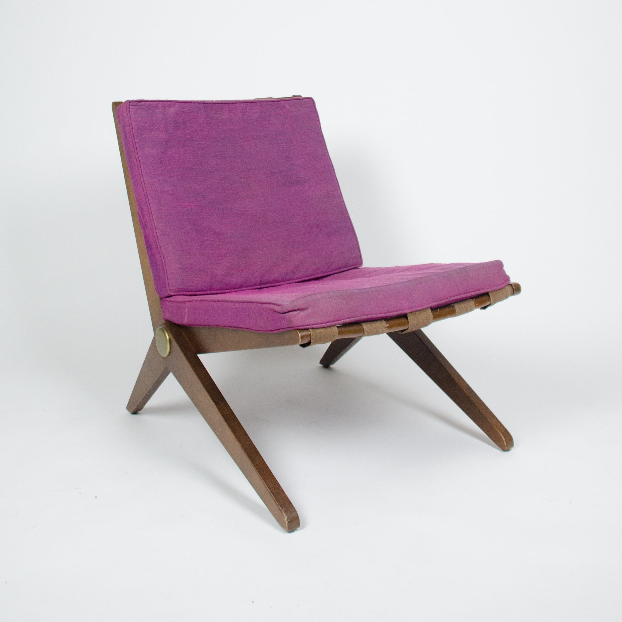 SOLD All Original Vintage Knoll Pierre Jeanneret No. 92 Scissor Lounge Chairs