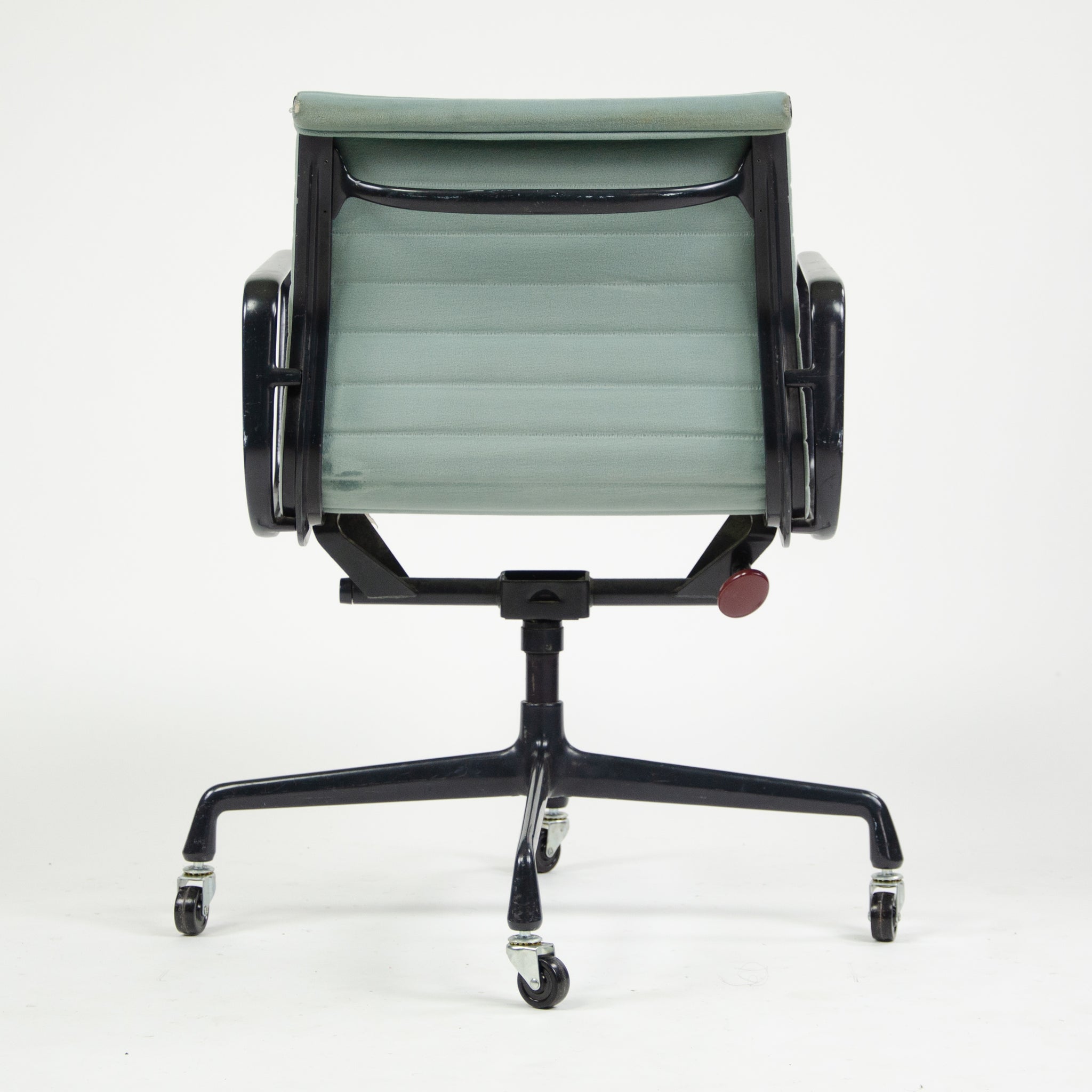 SOLD Herman Miller Eames 1985 Aluminum Group Executive Desk Chair Blue/Gray Fabric 2x