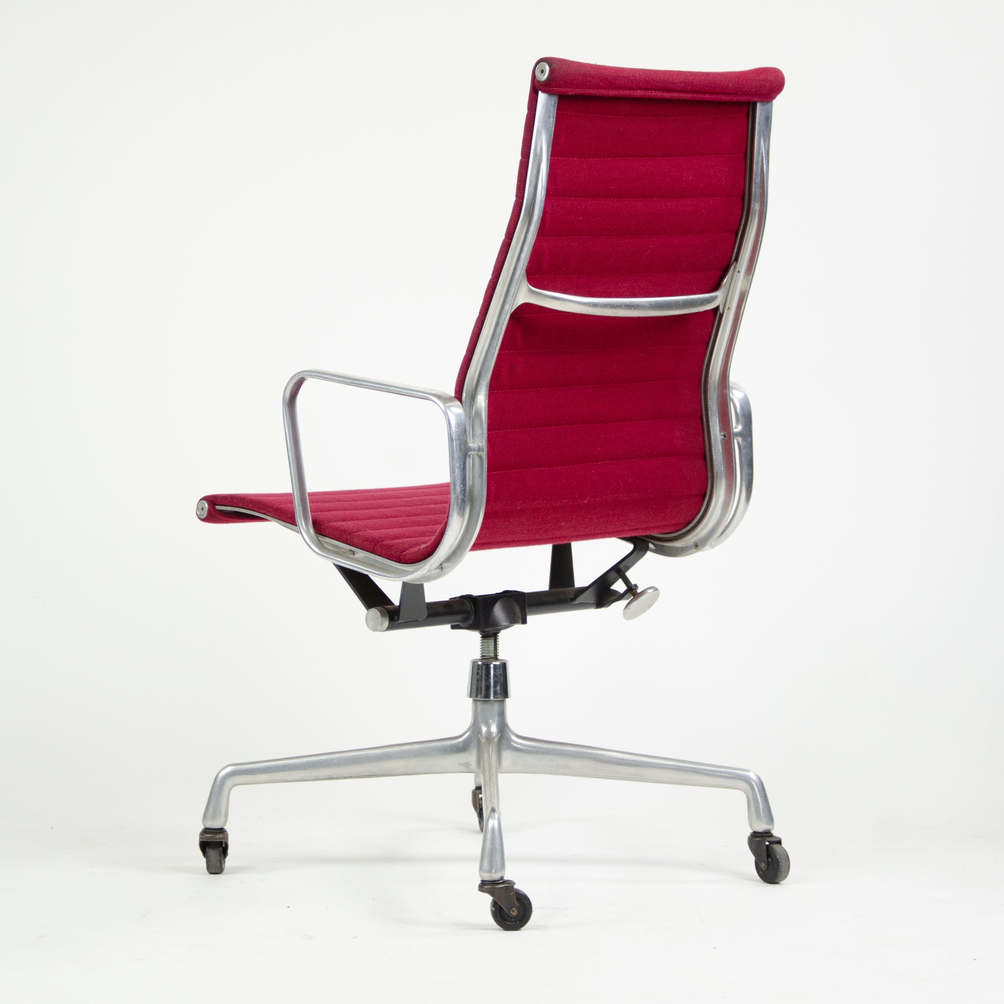 SOLD Herman Miller Eames 1982 Aluminum Group High Executive Desk Chair Red Fabric