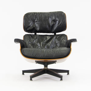 SOLD 1960's Herman Miller Eames Lounge Chair & Ottoman Rosewood 670 671 Black Leather