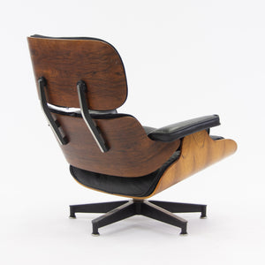 SOLD 1960's Herman Miller Eames Lounge Chair & Ottoman Rosewood 670 671 Black Leather