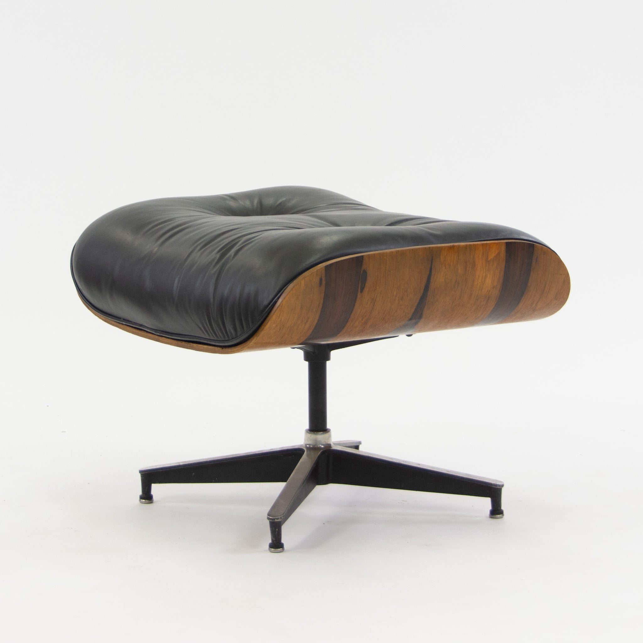 SOLD 1960's Herman Miller Eames Lounge Chair & Ottoman Rosewood 670 671 Black Leather