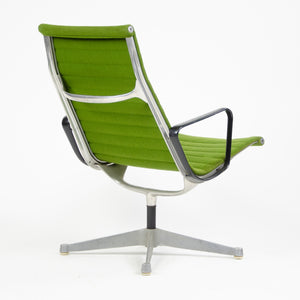 SOLD 1960's Green Eames Herman Miller Aluminum Group Lounge Chair, Fabric Upholstery