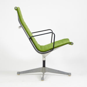 SOLD 1960's Green Eames Herman Miller Aluminum Group Lounge Chair, Fabric Upholstery
