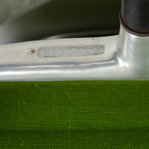 SOLD 1960's Green Eames Herman Miller Aluminum Group Lounge Chair, Fabric Upholstery