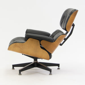 SOLD 1970's Herman Miller Eames Lounge Chair & Ottoman Rosewood 670 671 Black Leather