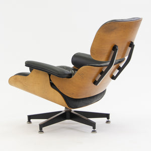 SOLD 1970's Herman Miller Eames Lounge Chair & Ottoman Rosewood 670 671 Black Leather