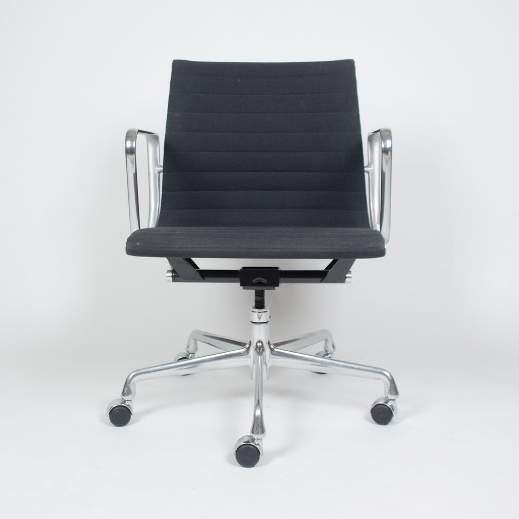 SOLD Eames Herman Miller Aluminum Group Executive Desk Chairs Black Fabric 20 Available