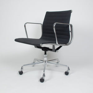 SOLD Eames Herman Miller Aluminum Group Executive Desk Chairs Black Fabric 20 Available