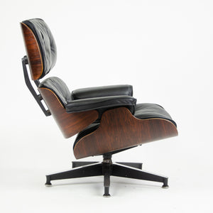 SOLD 1960's Herman Miller Eames Lounge Chair & Ottoman Rosewood 670 671 Black Leather