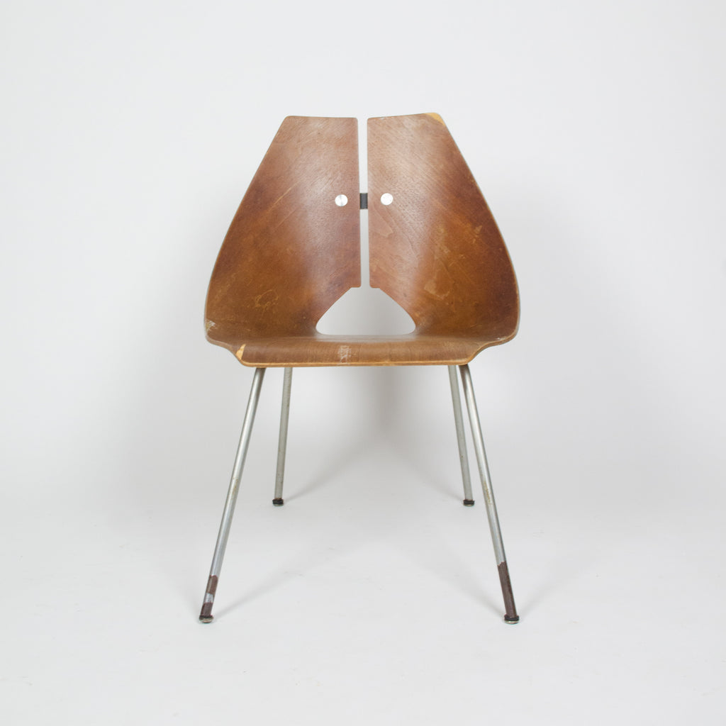 SOLD Original Ray Komai Molded Plywood Chair Eames Knoll, J.G. Furniture Co.