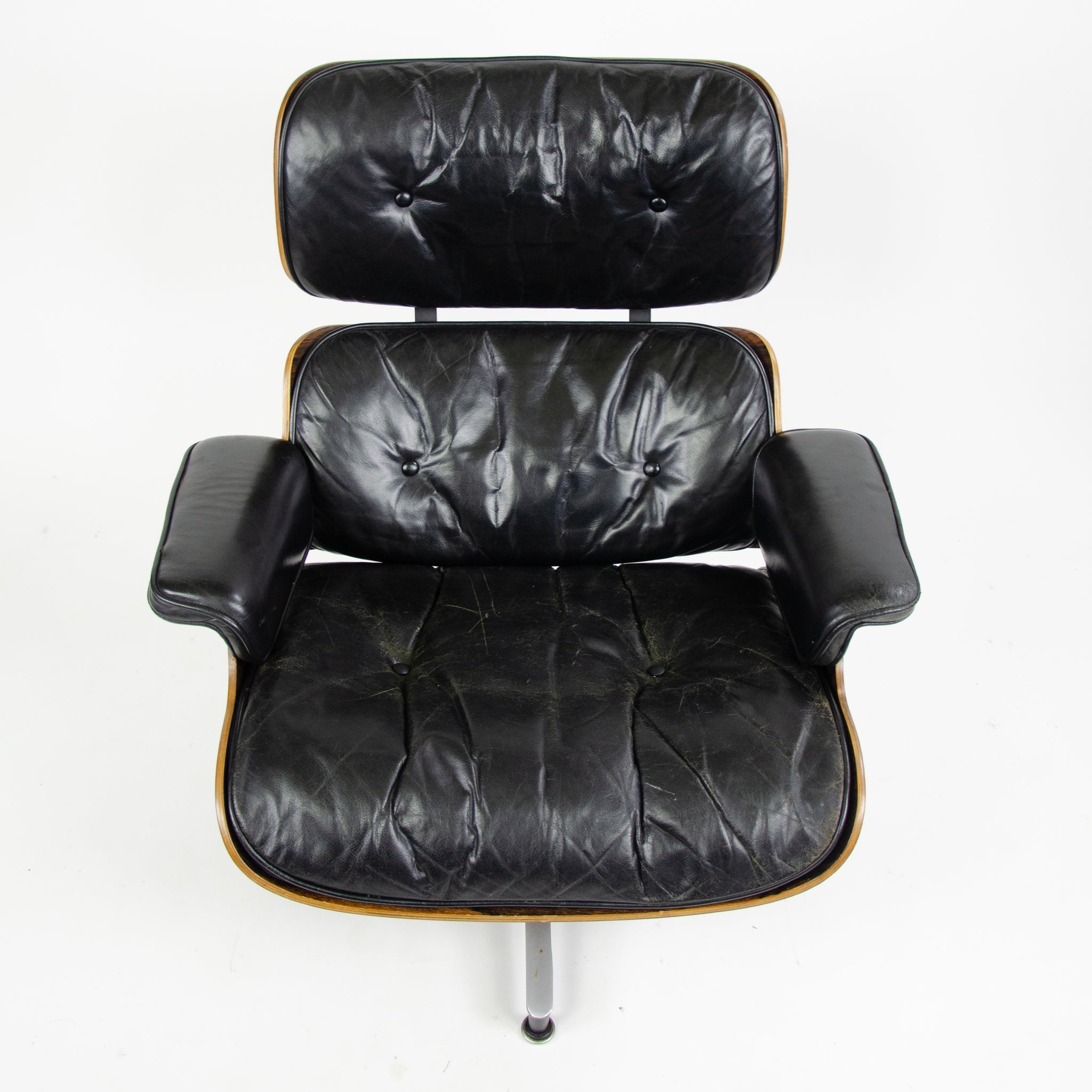 SOLD 1960's Herman Miller Eames Lounge Chair & Ottoman Rosewood 670 671 Black Leather