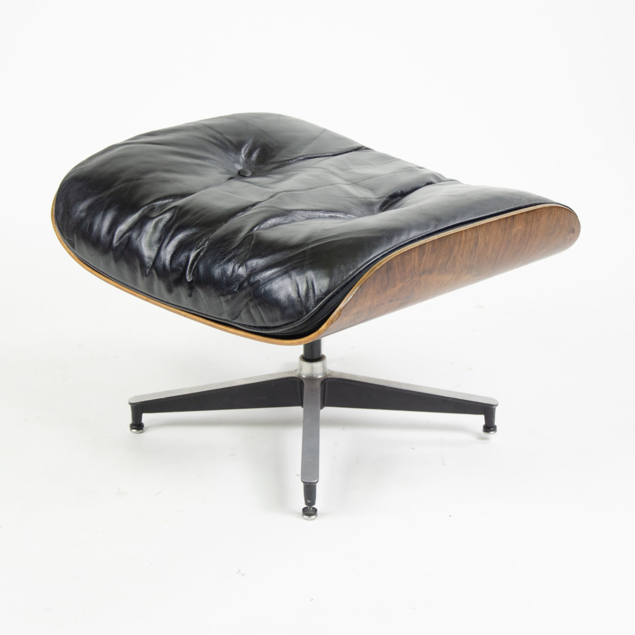 SOLD 1960's Herman Miller Eames Lounge Chair & Ottoman Rosewood 670 671 Black Leather